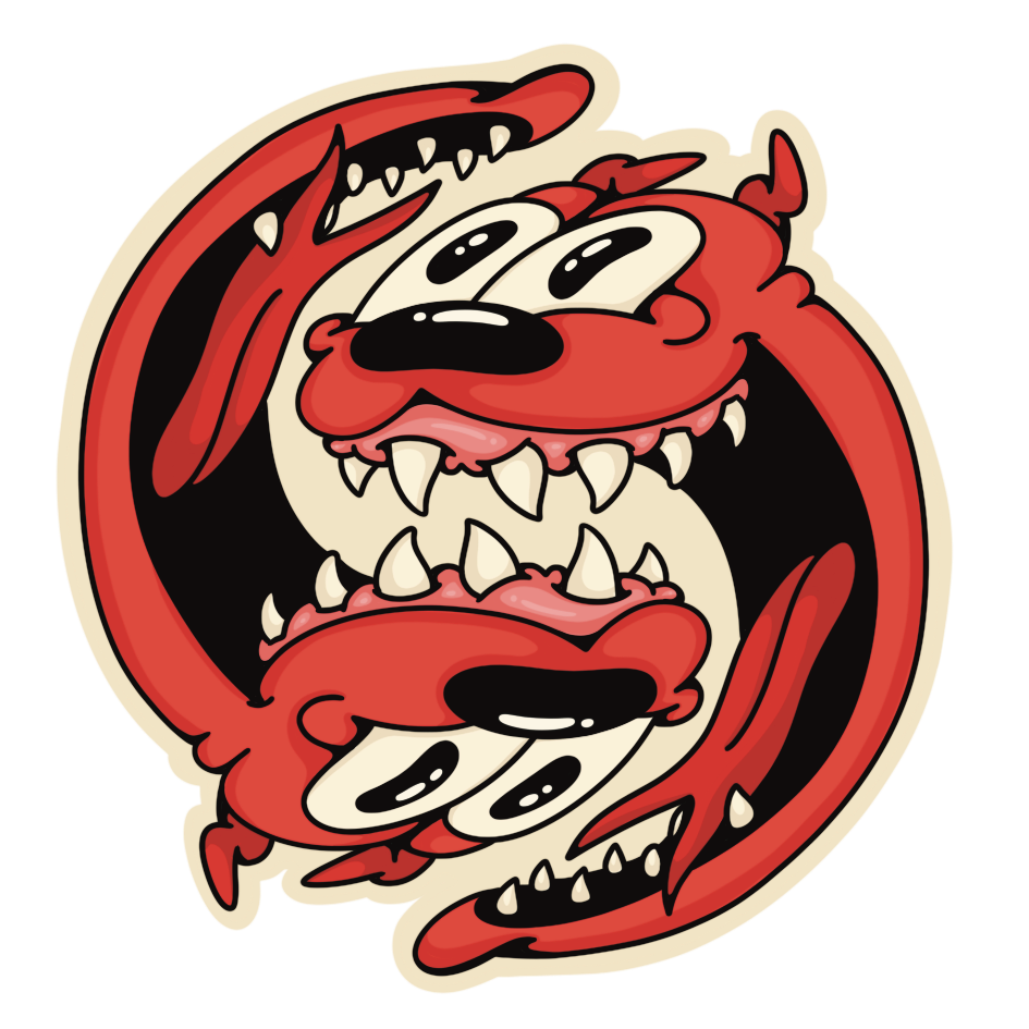 Yin Yang Dog Sticker